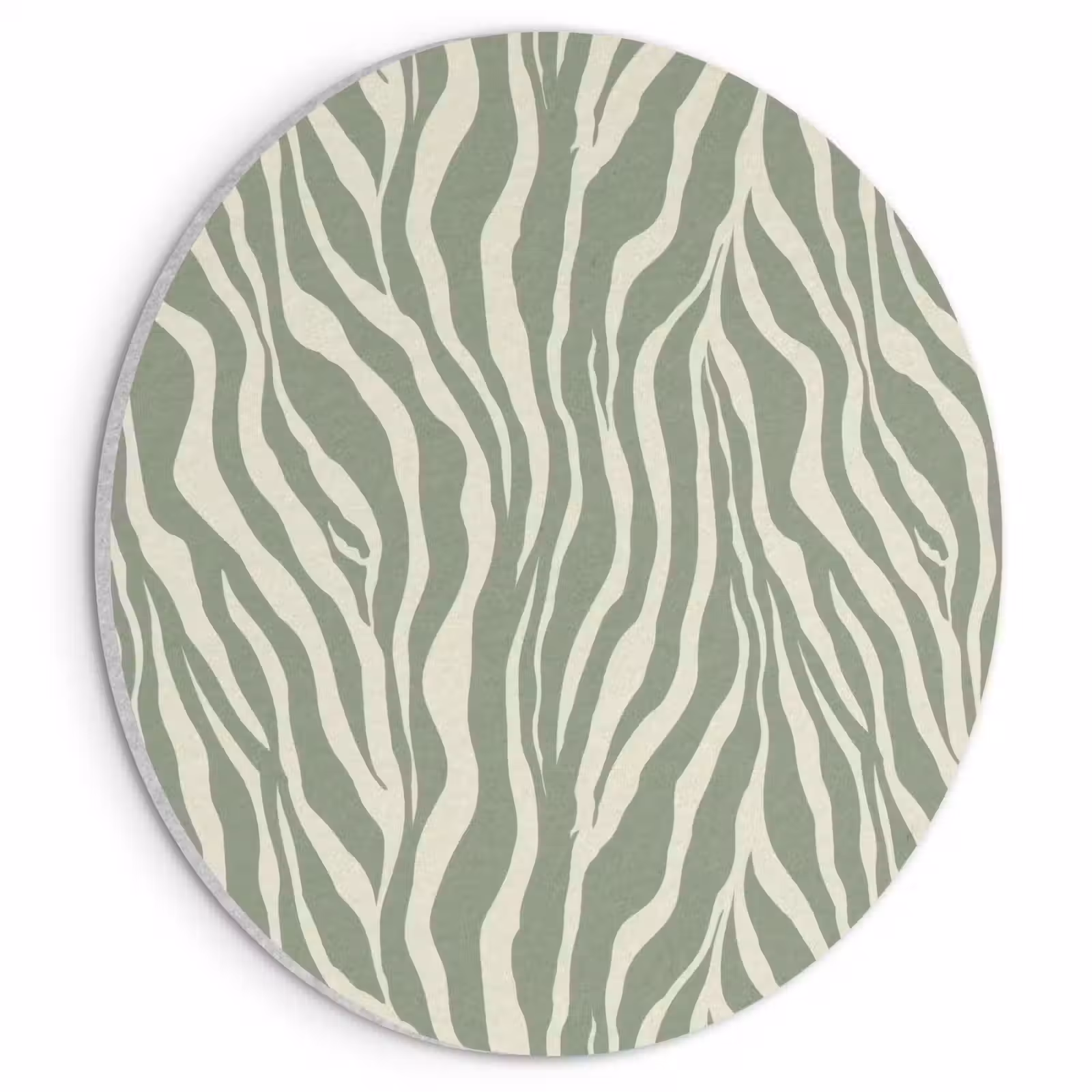 Akoestisch schilderij rond - Zebra - Motief - Groen — 1