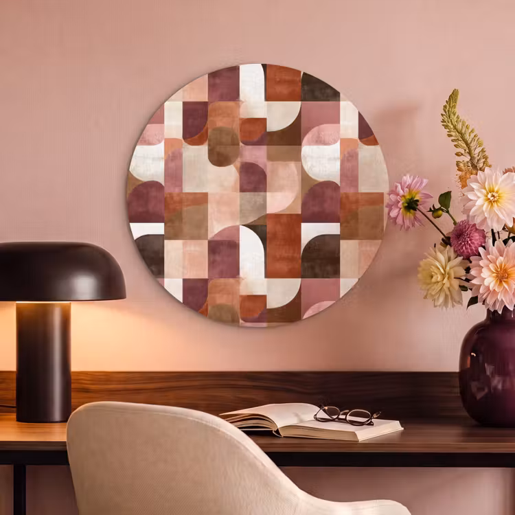 Akoestisch schilderij rond - Geometrie - Modern - Retro — 2