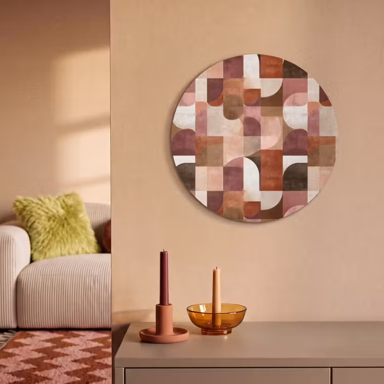 Akoestisch schilderij rond - Geometrie - Modern - Retro — 3