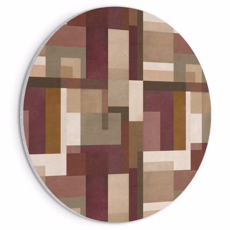 Akoestisch schilderij rond - Modern - Geometrie - Kleurrijk — 1