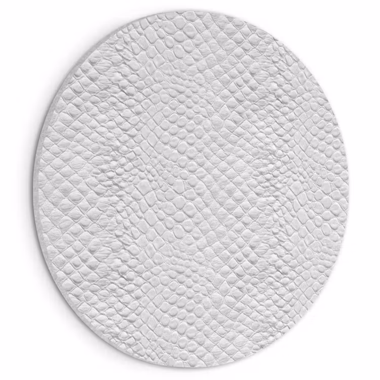 Akoestisch schilderij rond - Slang - Patroon - Wit — 1