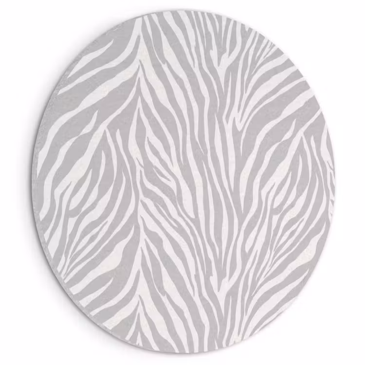 Akoestisch schilderij rond - Zebra - Motief - Grijs — 1
