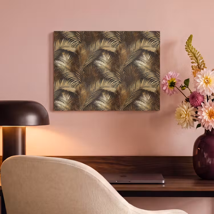 Akoestisch schilderij - Tropisch - Bladeren - Goud — 4