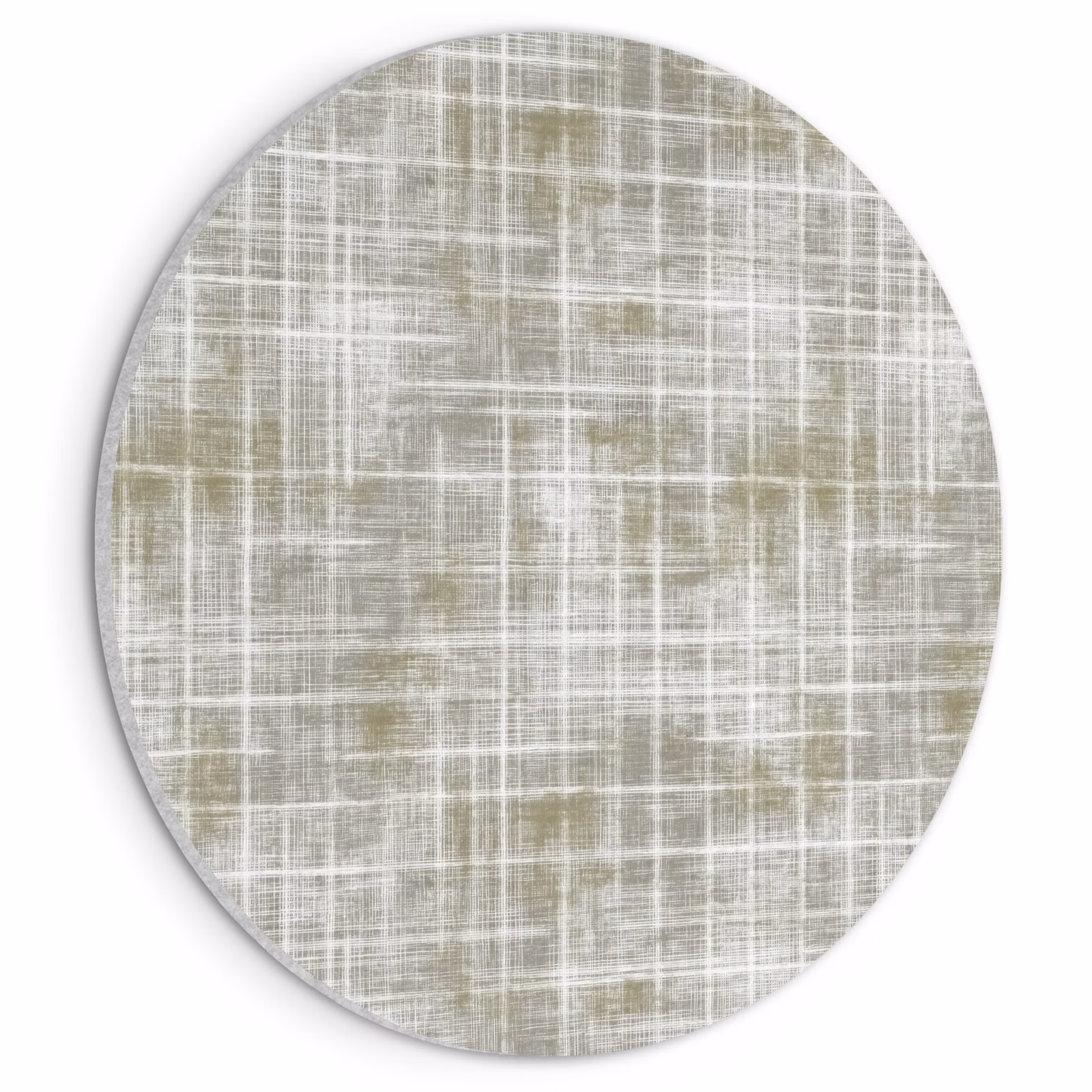 Akoestisch schilderij rond - Linnen - Patroon - Groen — 1