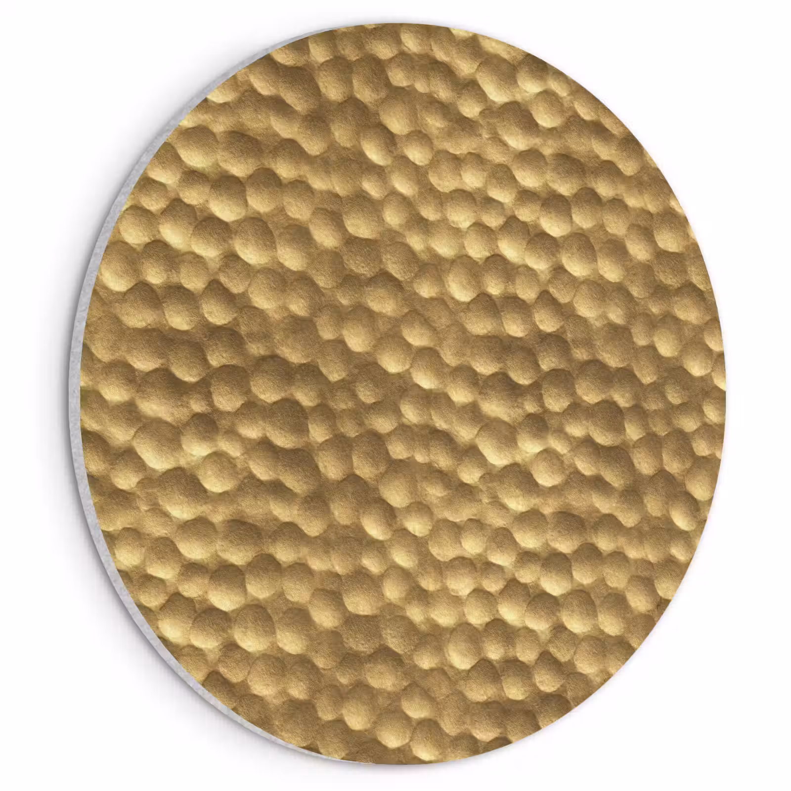 Akoestisch schilderij rond - Metaal - Dynamisch - Goud — 1