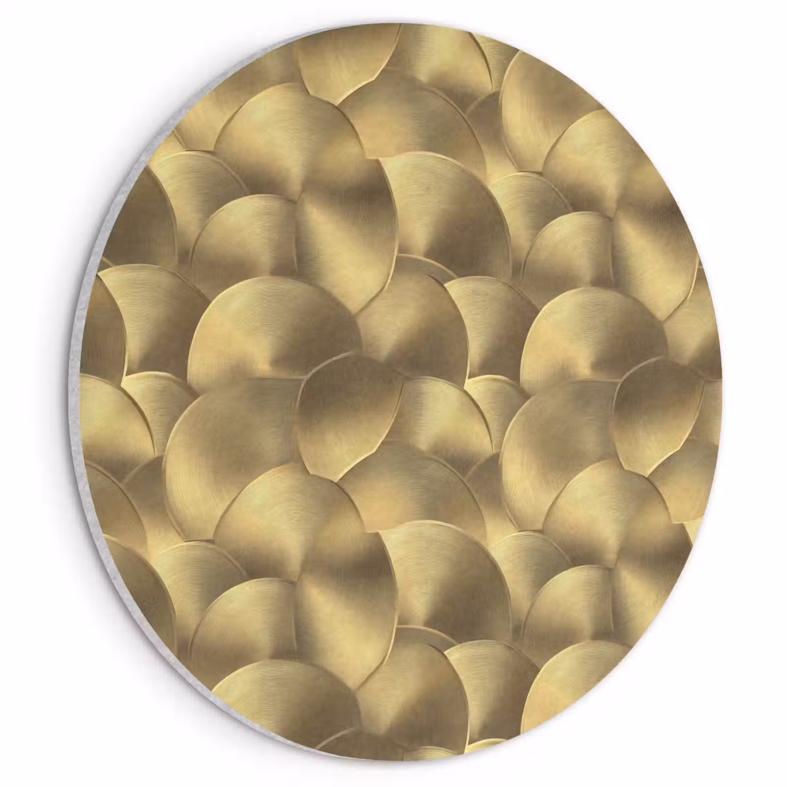 Akoestisch schilderij rond - Modern - Cirkel - Goud — 1