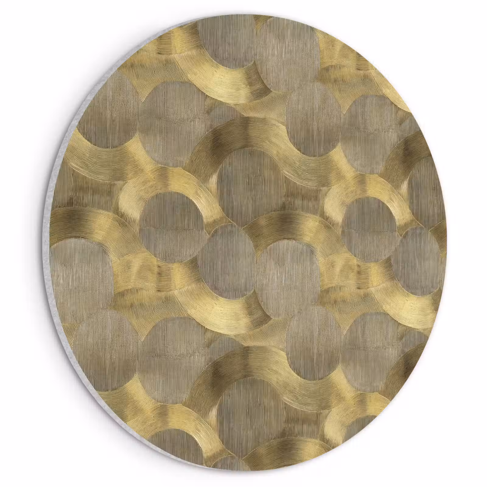 Akoestisch schilderij rond - Modern - Geometrisch - Goud — 1
