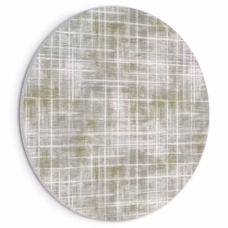 Akoestisch schilderij rond - Linnen - Patroon - Groen — 1