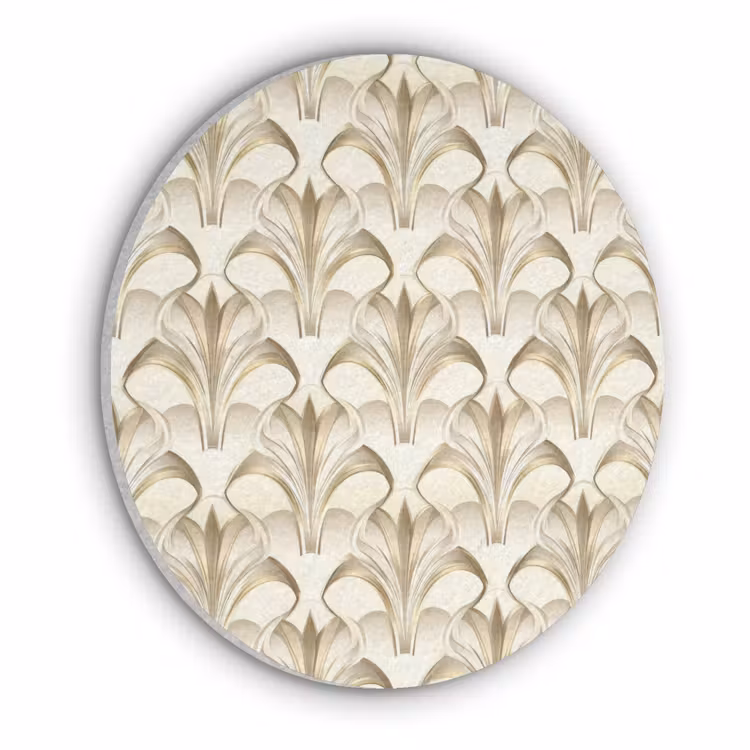 Akoestisch schilderij rond - Ornament - Barok - Goud — 1