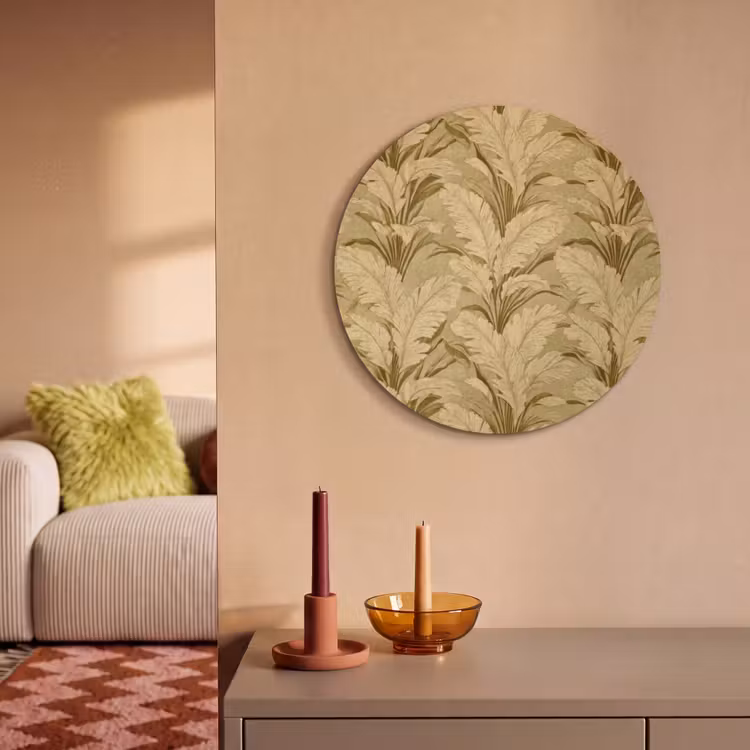 Akoestisch schilderij rond - Palmbladeren - Klassiek - Groen — 3