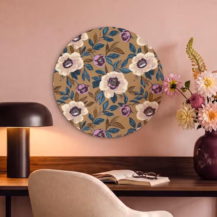 Akoestisch schilderij rond - Floraal - Stilleven - Kleurrijk — 2