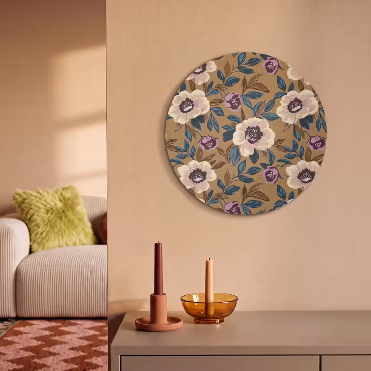 Akoestisch schilderij rond - Floraal - Stilleven - Kleurrijk — 3