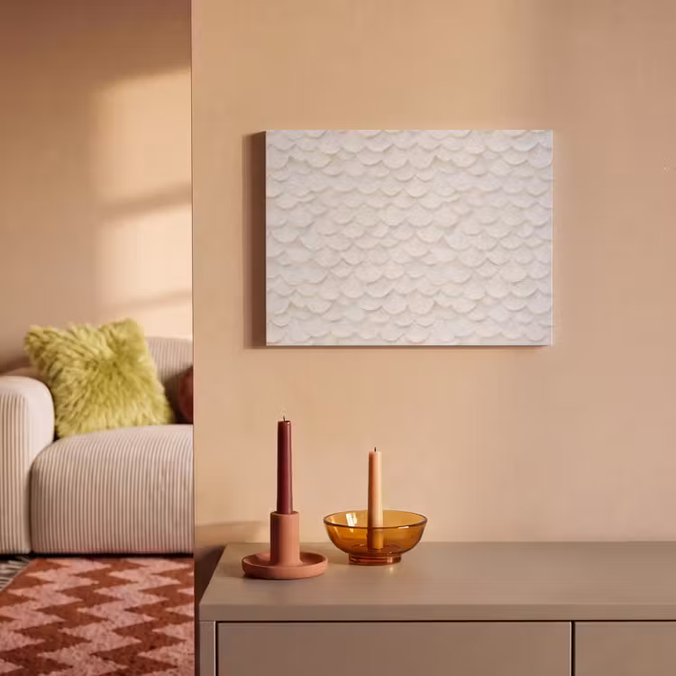 Akoestisch schilderij - Schubben - Wit - Elegant — 2