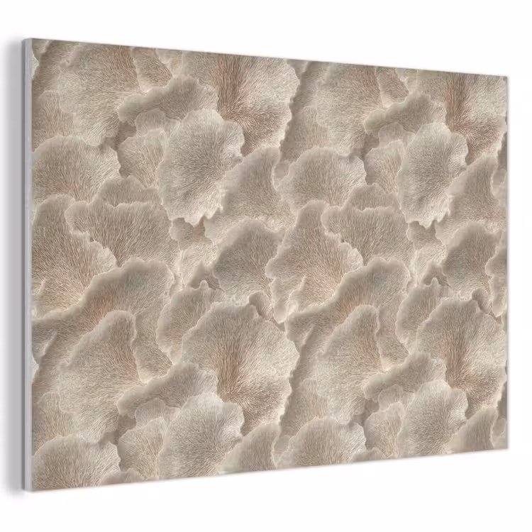 Akoestisch schilderij - Waaierstructuren - Beige - Vezeltextuur — 1