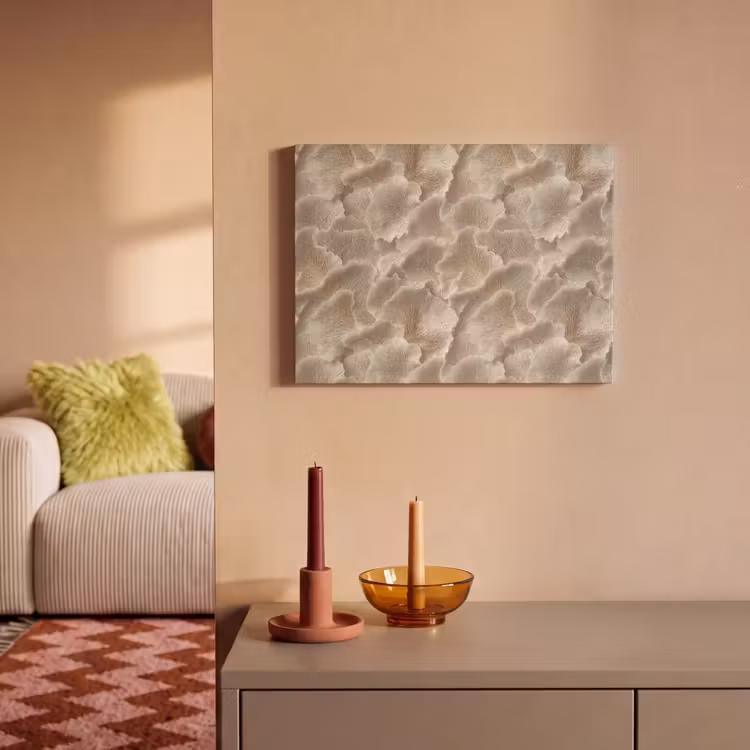 Akoestisch schilderij - Waaierstructuren - Beige - Vezeltextuur — 2