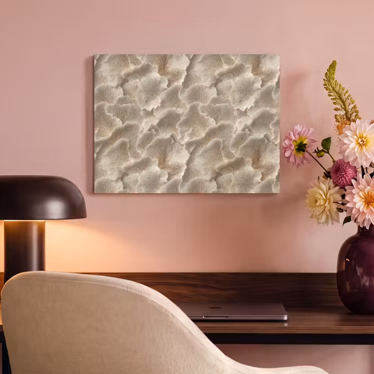 Akoestisch schilderij - Waaierstructuren - Beige - Vezeltextuur — 4