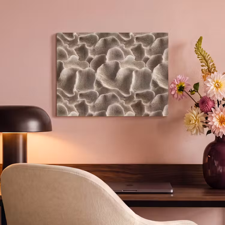 Akoestisch schilderij - Waaiervorm - Beige - Vezel textuur — 4