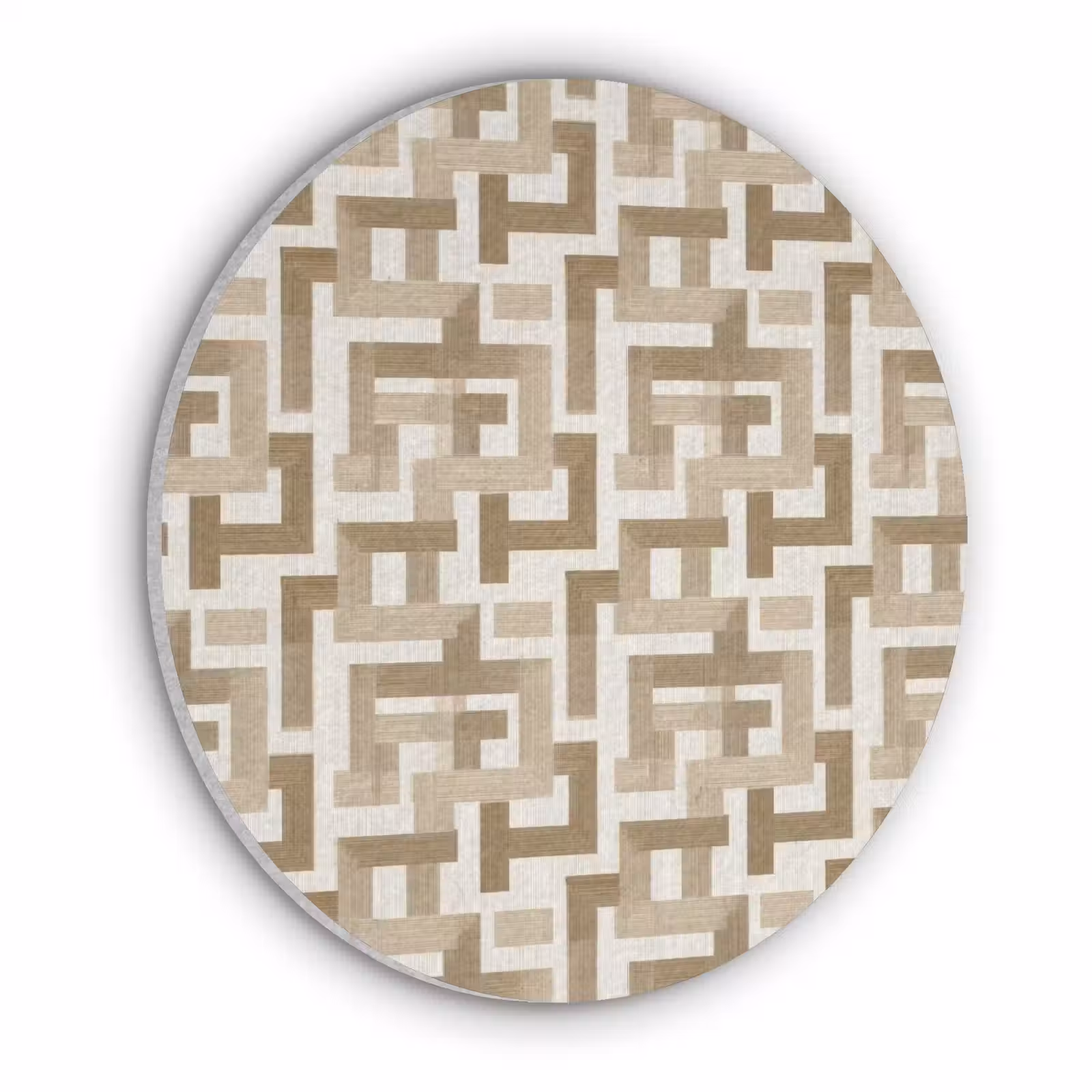 Akoestisch schilderij rond - Geometrisch - Retro - Bruin — 1