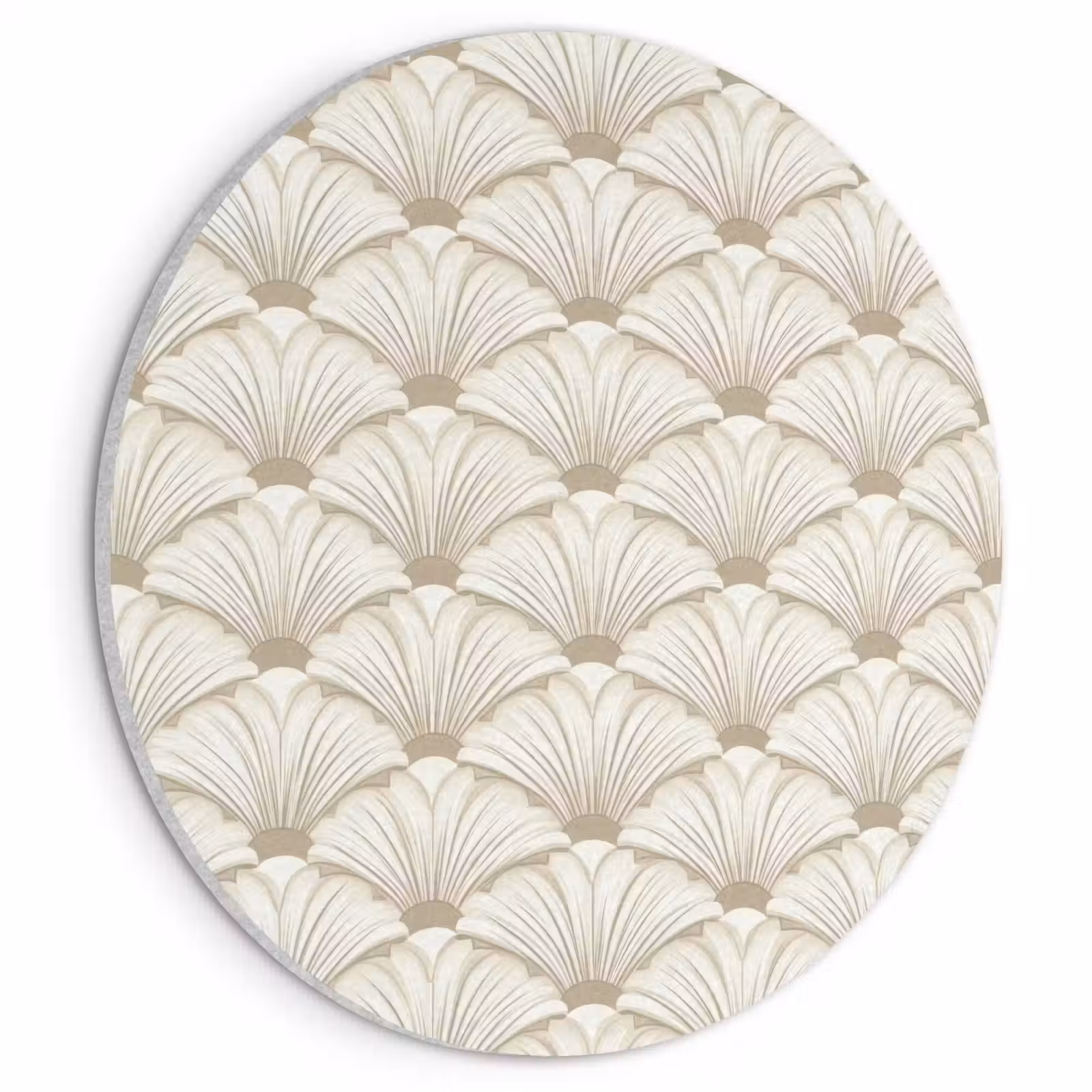 Akoestisch schilderij rond - Klassiek - Art - Beige — 1