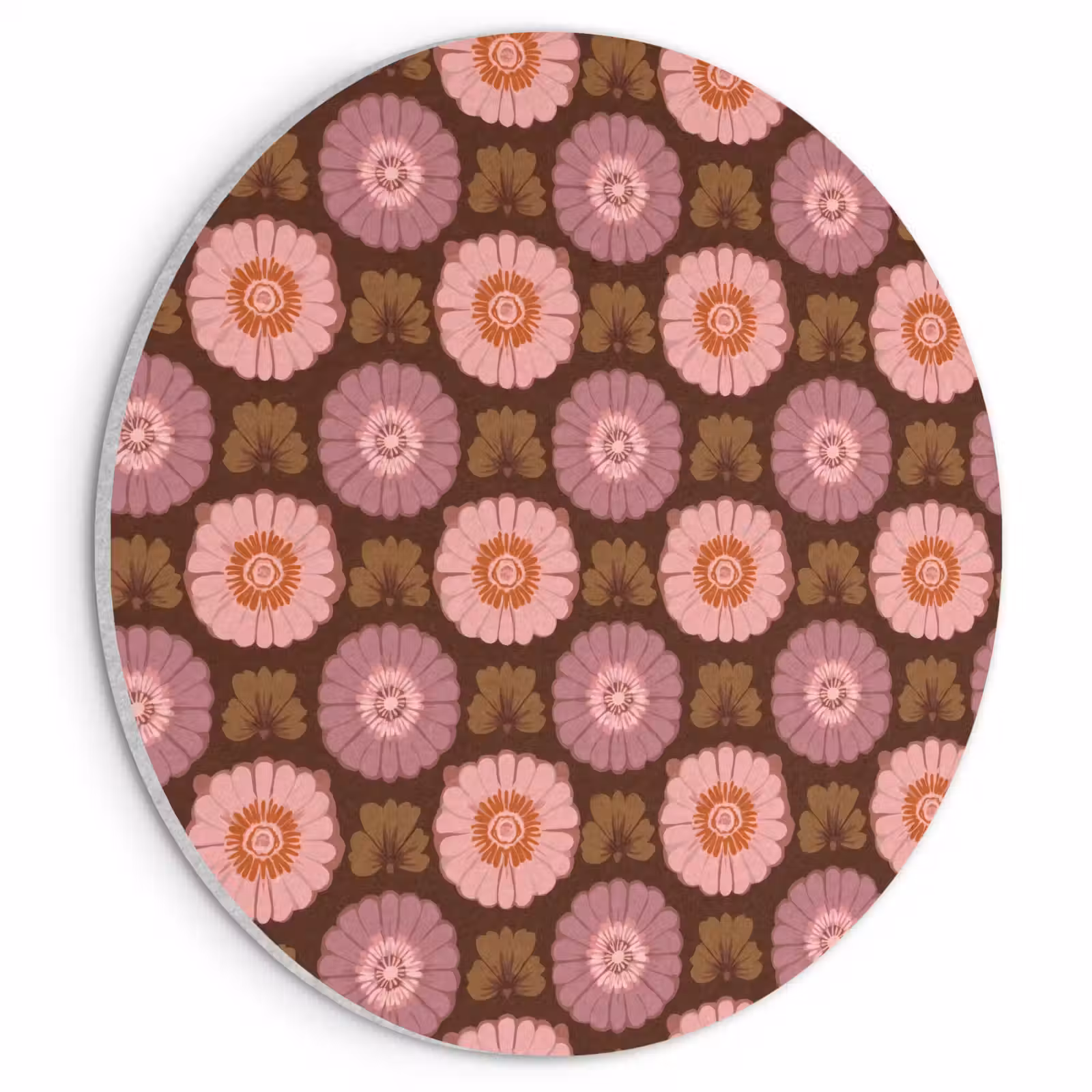 Akoestisch schilderij rond - Retro - Madelief - Roze — 1