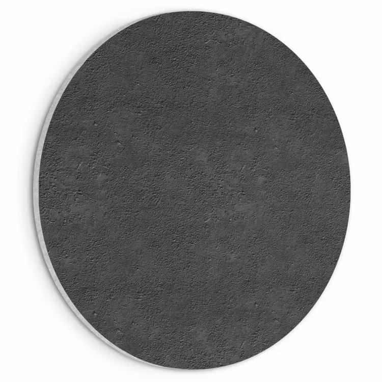 Akoestisch schilderij rond - Donkergrijs - Asfaltstructuur - Ruw — 1