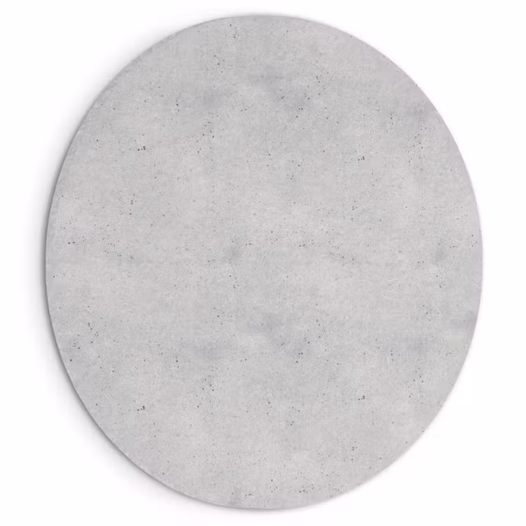 Akoestisch schilderij rond - Grijs - Beton - Neutraal — 1