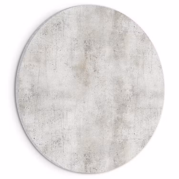 Akoestisch schilderij rond - Grijs - Beton - Verweerd — 1