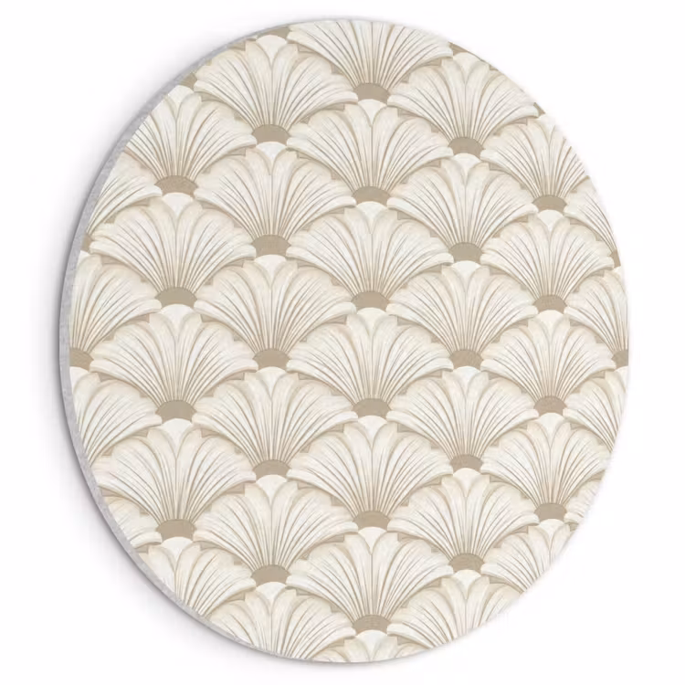Akoestisch schilderij rond - Klassiek - Art - Beige — 1