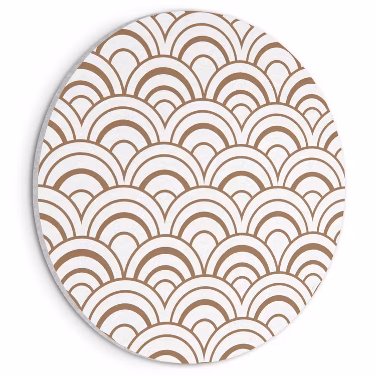 Akoestisch schilderij rond - Klassiek - Motief - Terracotta — 1