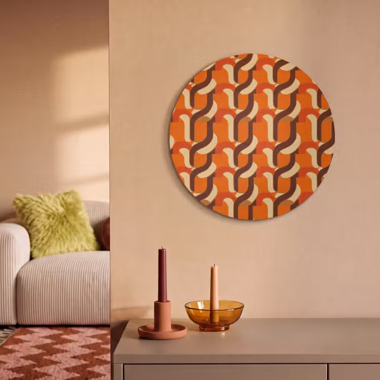 Akoestisch schilderij rond - Retro - Modern - Kleurrijk — 3