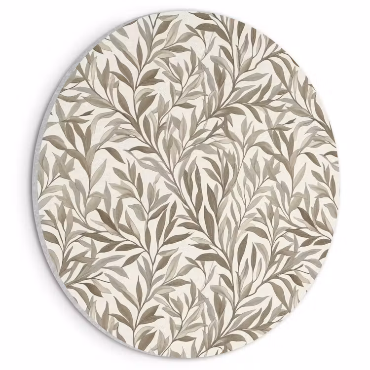 Akoestisch schilderij rond - Takken - Botanisch - Taupe — 1