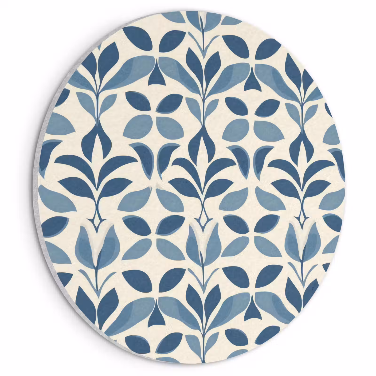 Akoestisch schilderij rond - Flora - Modern - Blauw — 1