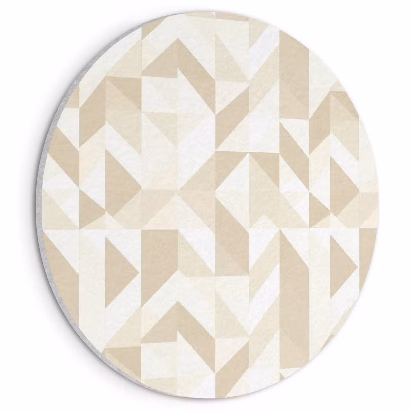 Akoestisch schilderij rond - Modern - Abstract - Beige — 1