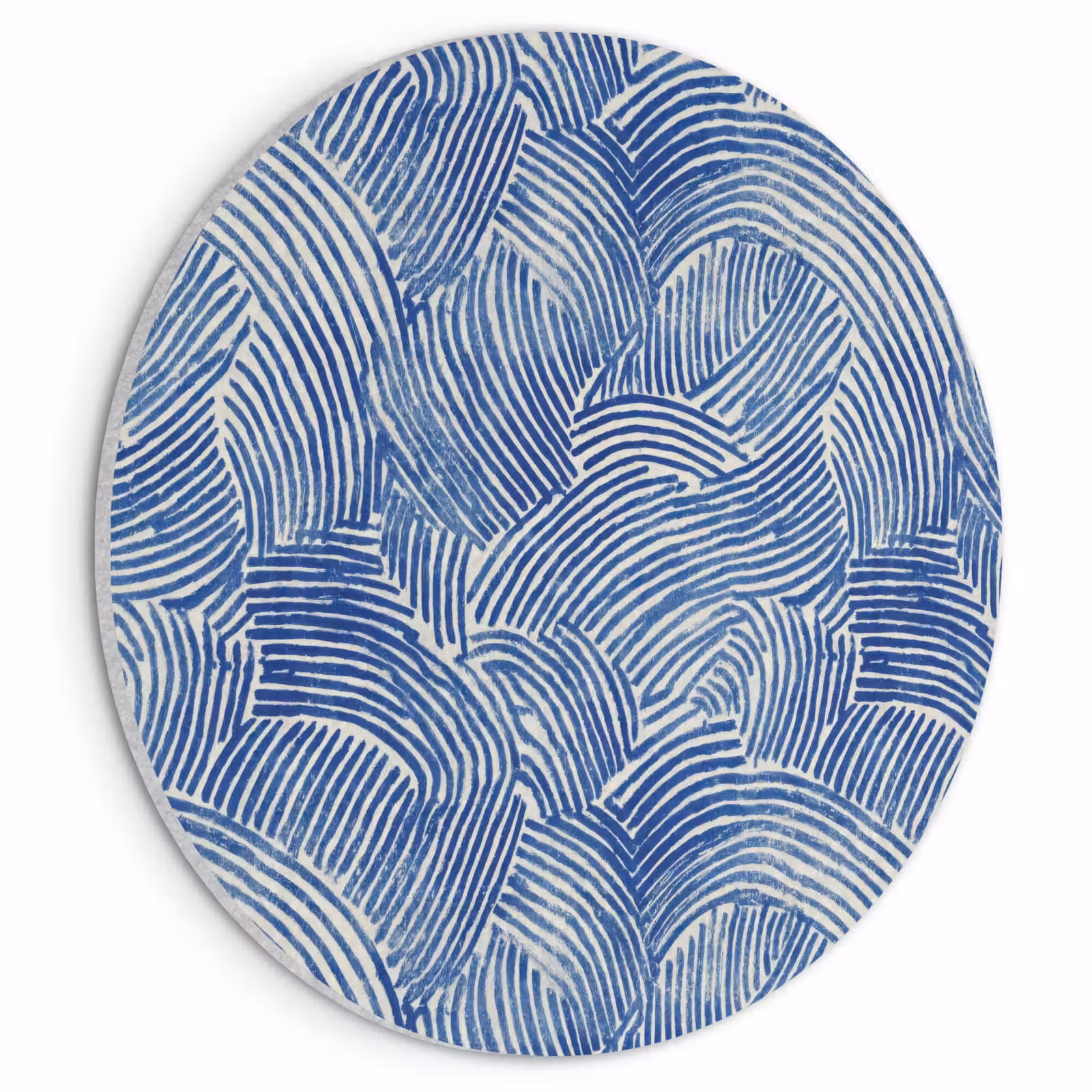 Akoestisch schilderij rond - Modern - Abstract - Blauw — 1