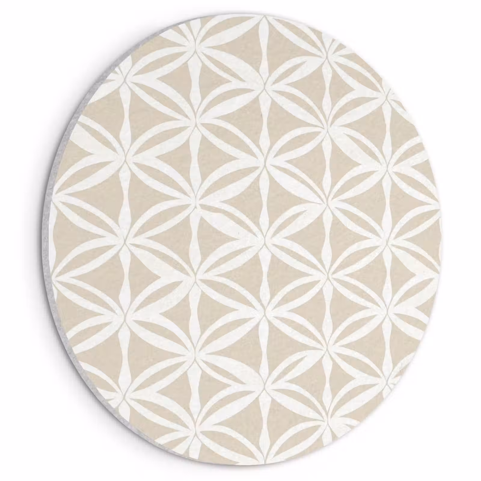 Akoestisch schilderij rond - Motief - Modern - Beige — 1