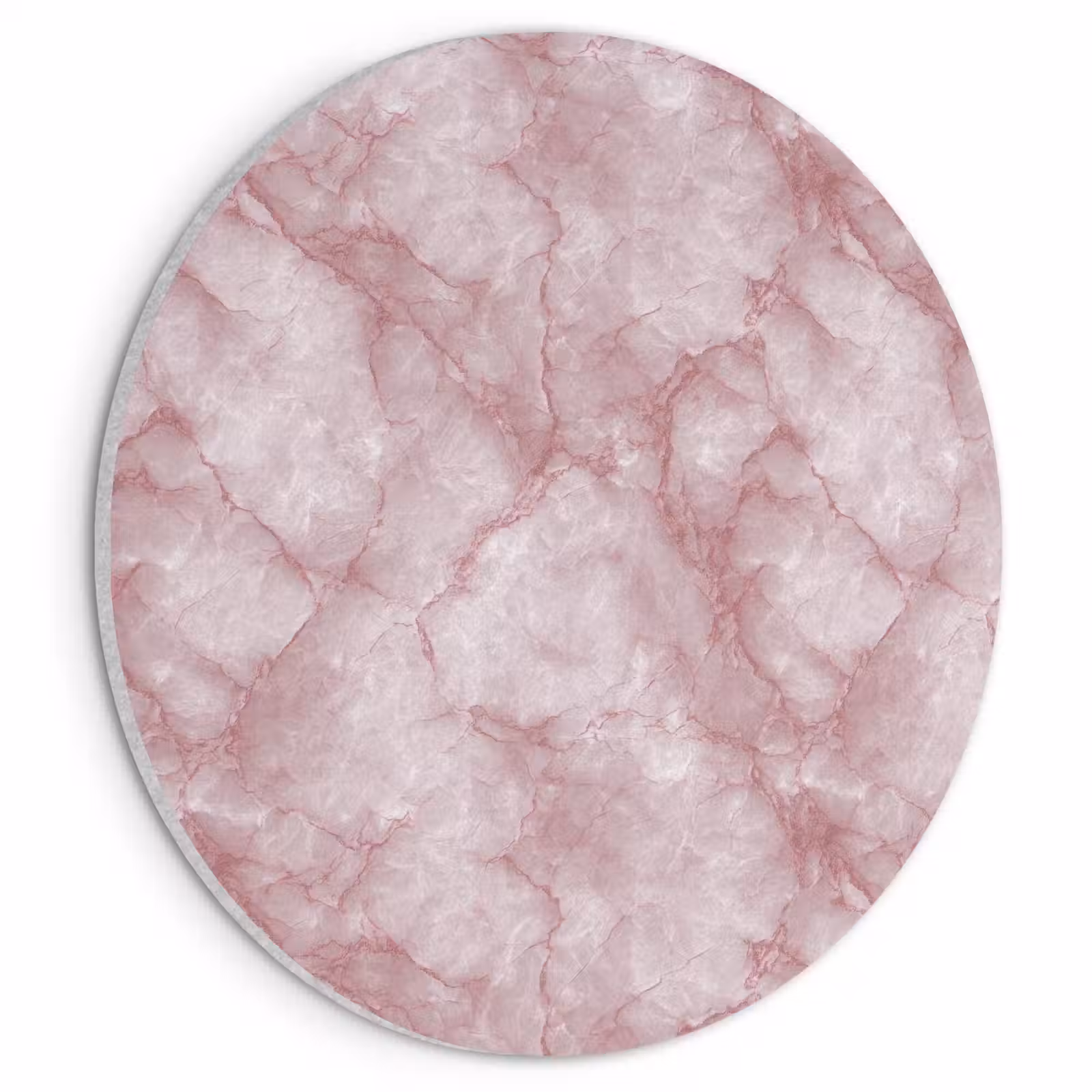 Akoestisch schilderij rond - Roze - Kwartsmarmer - Aders — 1