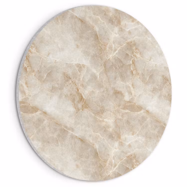 Akoestisch schilderij rond - Lichtbeige - Onyx - Subtiel — 1