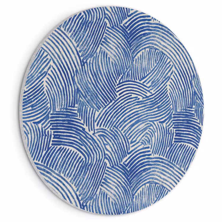 Akoestisch schilderij rond - Modern - Abstract - Blauw — 1