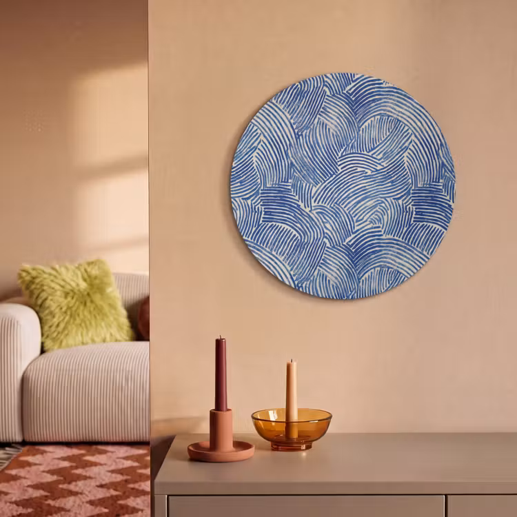 Akoestisch schilderij rond - Modern - Abstract - Blauw — 3