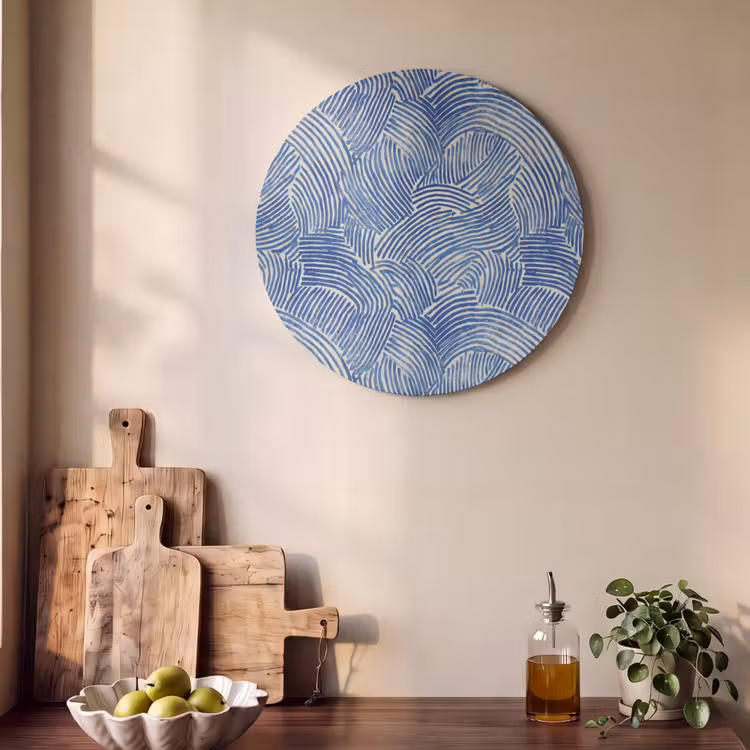 Akoestisch schilderij rond - Modern - Abstract - Blauw — 4