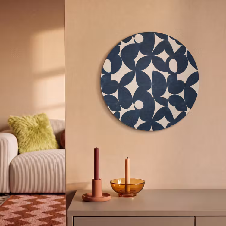 Akoestisch schilderij rond - Modern - Geometrisch - Blauw — 3