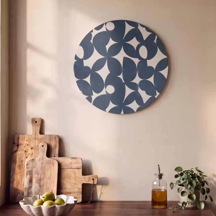 Akoestisch schilderij rond - Modern - Geometrisch - Blauw — 4