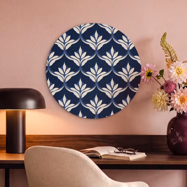 Akoestisch schilderij rond - Modern - Ontwerp - Blauw — 2