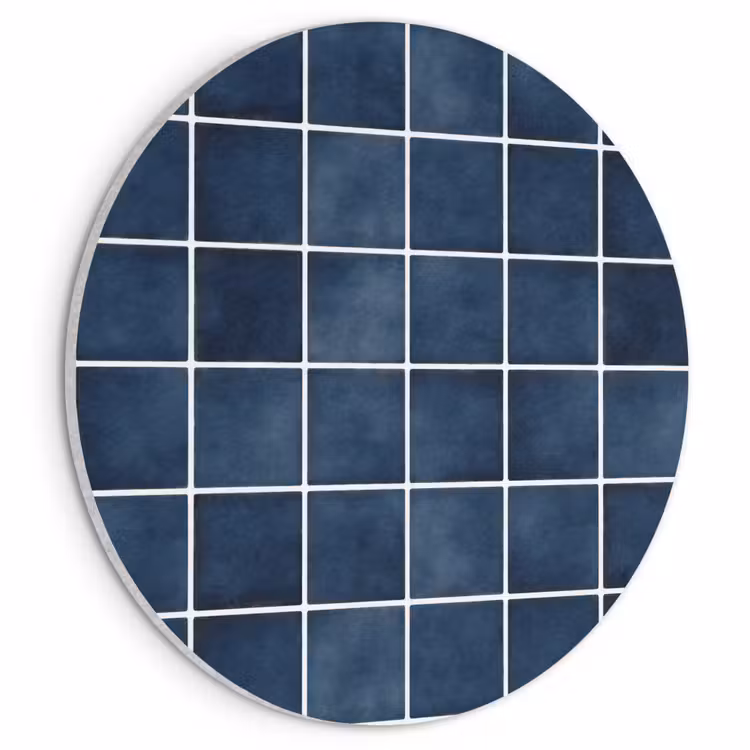 Akoestisch schilderij rond - Tegel - Modern - Blauw — 1
