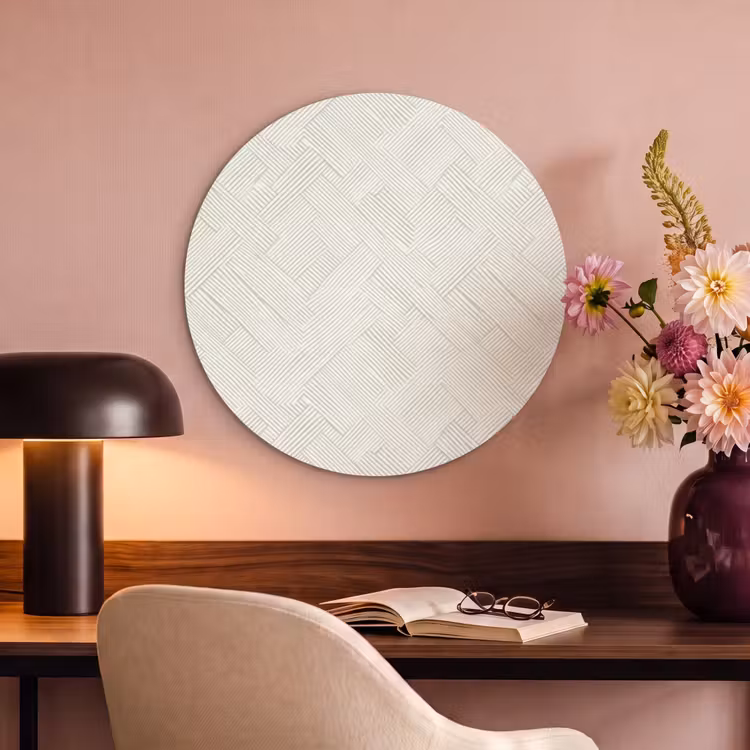 Akoestisch schilderij rond - Textuur - Abstract - Beige — 2