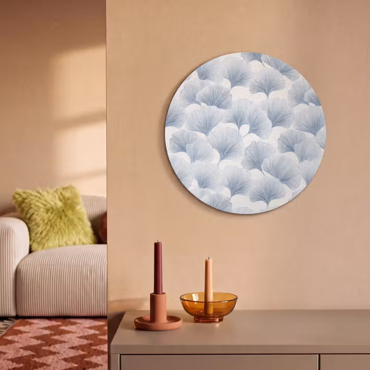 Akoestisch schilderij rond - Waaier - Modern - Blauw — 3