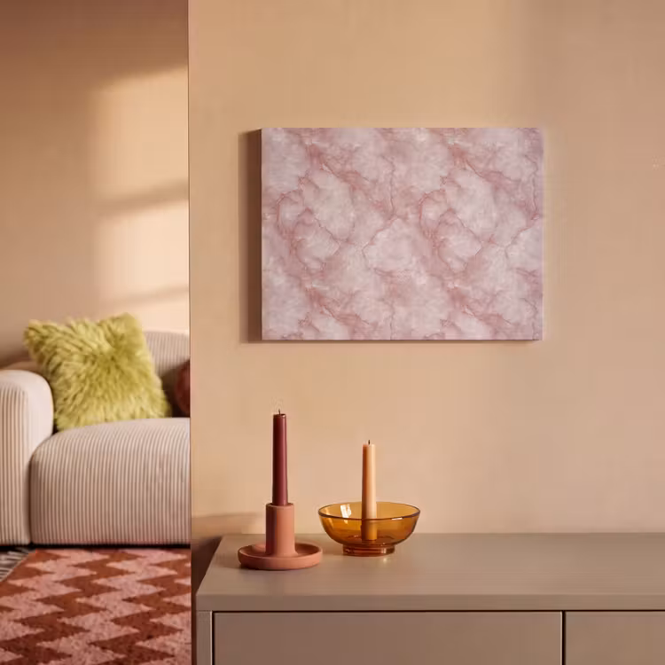 Akoestisch schilderij - Roze - Kwartsmarmer - Aders — 2