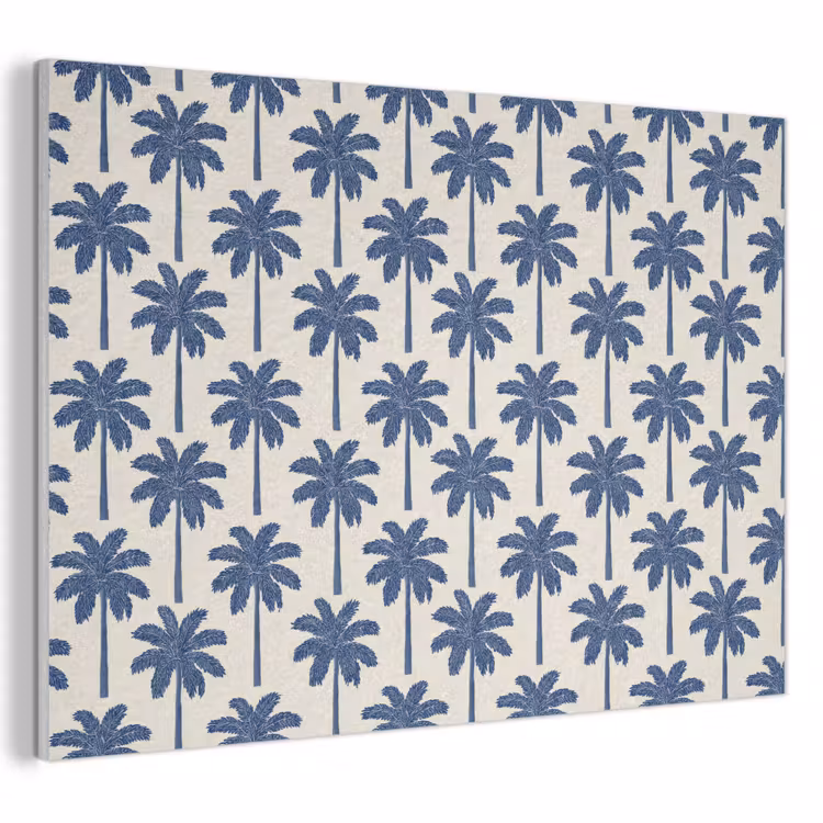 Akoestisch schilderij - Symmetrisch - Palm - Blauw — 1