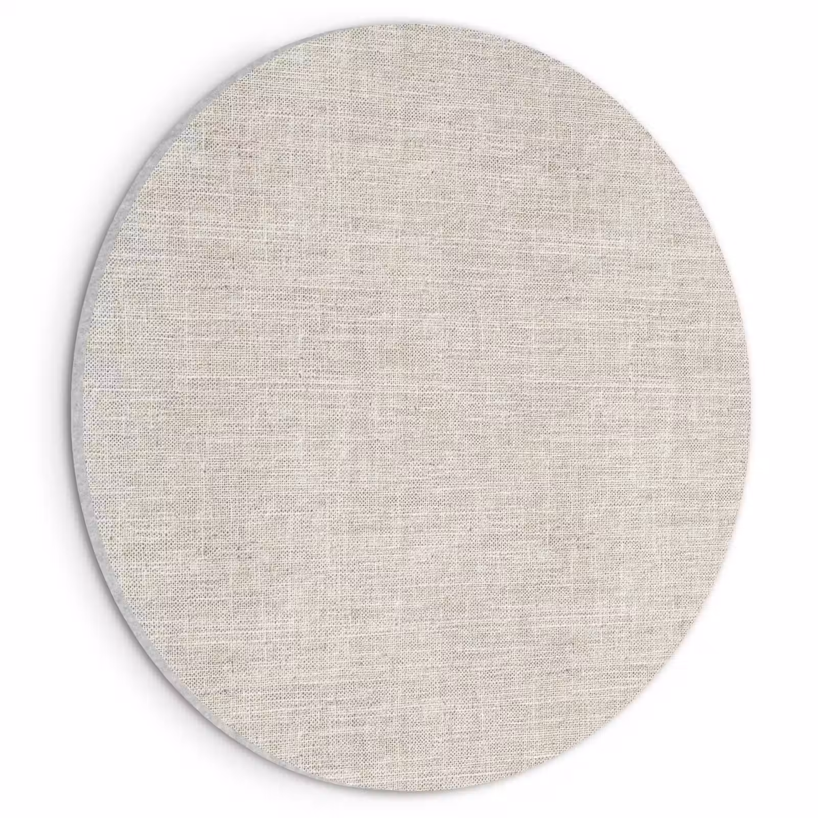 Akoestisch schilderij rond - Linnen - Textuur - Beige — 1