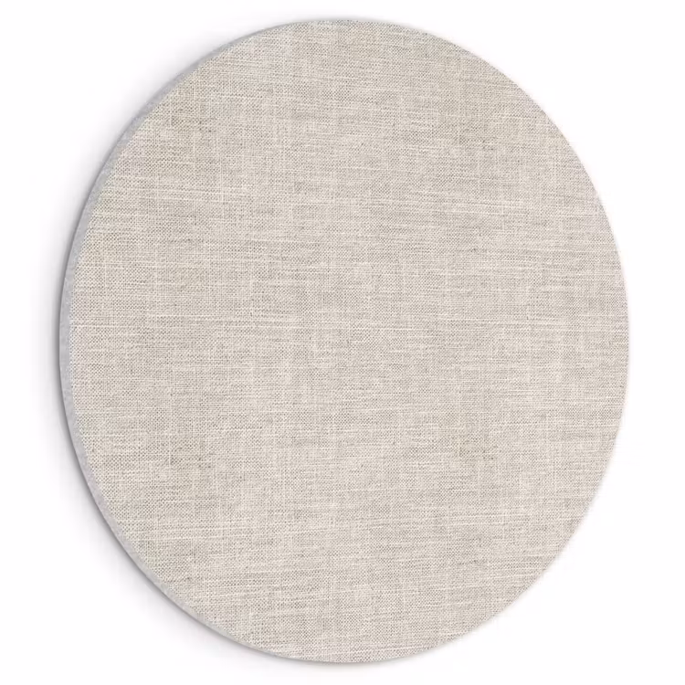 Akoestisch schilderij rond - Linnen - Textuur - Beige — 1